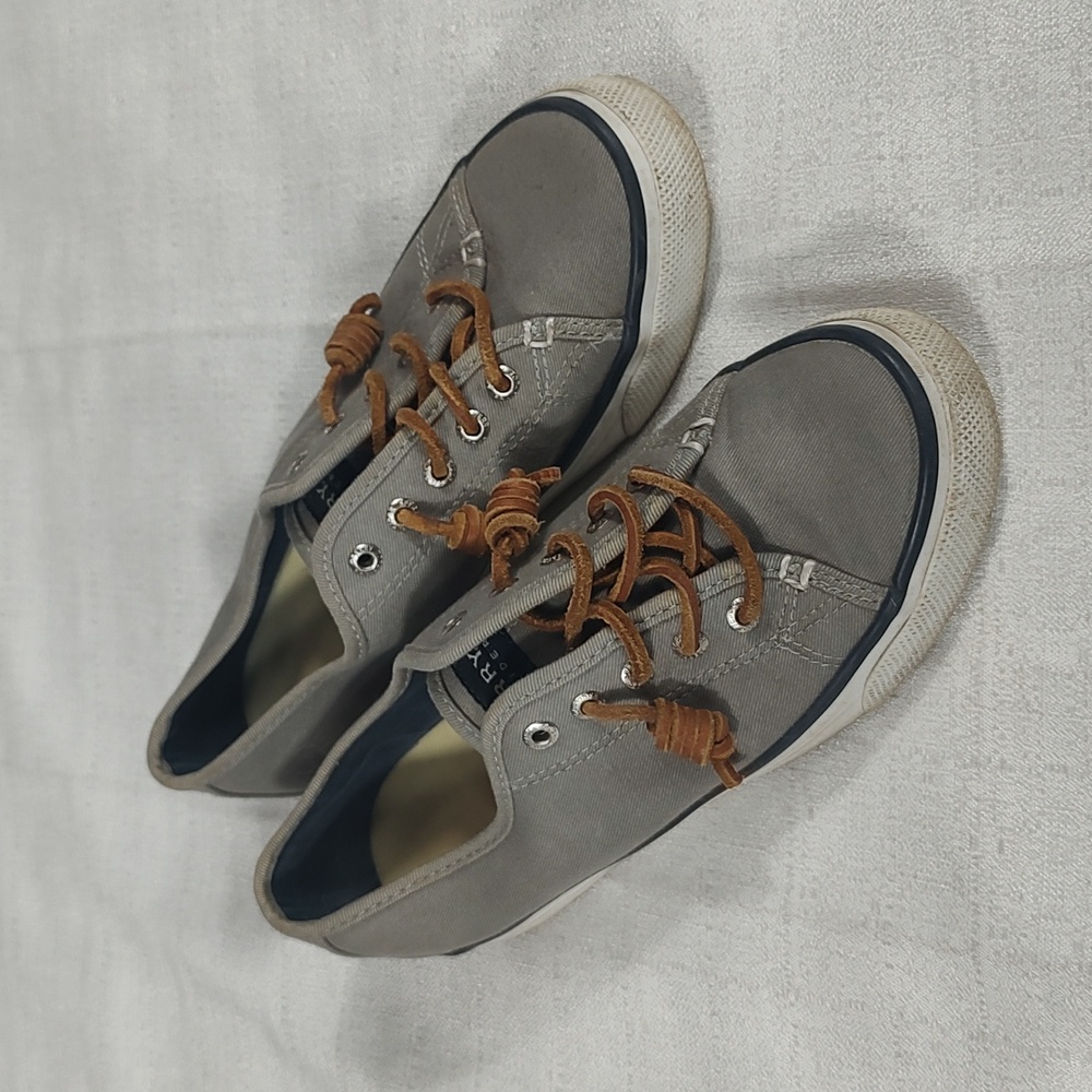 Sperry Topsider Pier Leather Lace Up Rubber Sole Comfort Womens Size 5.5M